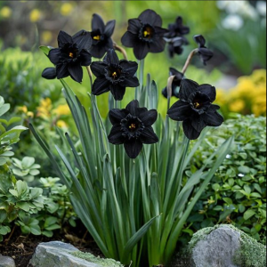 Нарцисс Тень Королевы купить по цене от 500р. в интернет-магазине «Посадика» с доставкой почтой в в Боре и по всей России – [изображение №1].